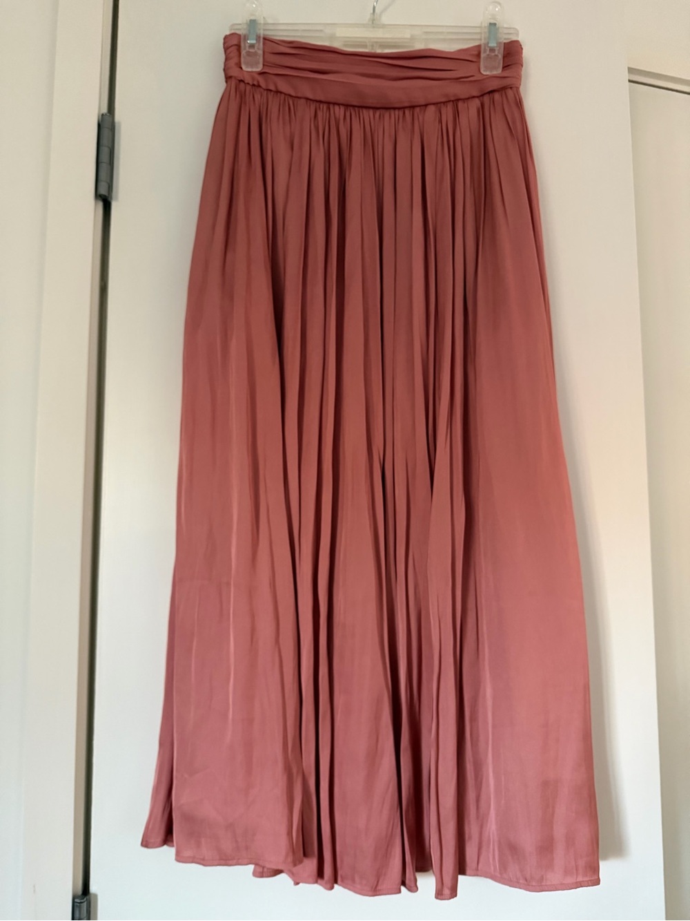 J. Crew Dusty Rose Pleated Maxi Skirt